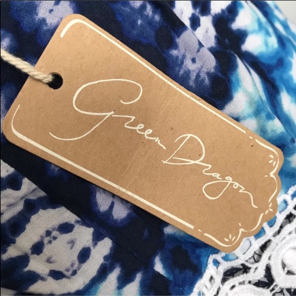 NWT Green Dragon Boho Fringe Tank Top - Picture 4 of 8